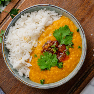 Daal-Tadka-Chawal (Basmati Jeera rice with Daal Tadka)